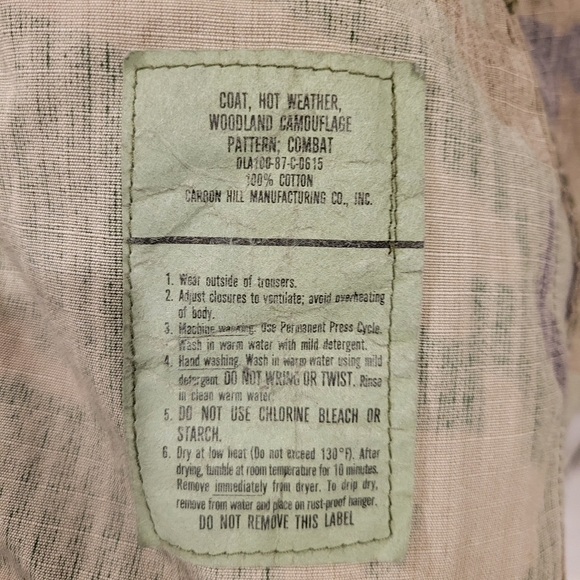 Authentic Vintage Military Woodland Jacket Mens Size XS Women's Size S - Picture 11 of 14